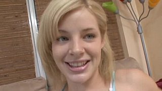 320px x 180px - Flat-chested blonde's wet cunt hot video